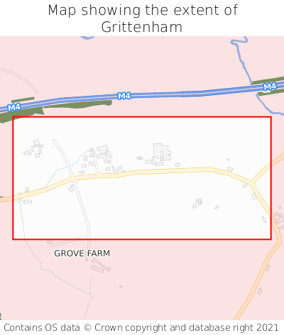 Map showing extent of Grittenham as bounding box