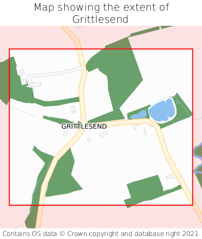 Map showing extent of Grittlesend as bounding box