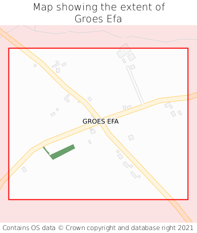 Map showing extent of Groes Efa as bounding box