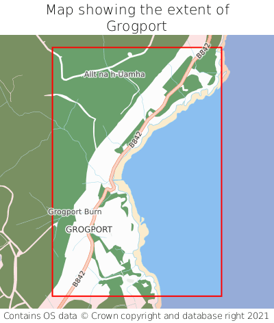 Map showing extent of Grogport as bounding box