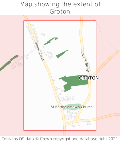 Map showing extent of Groton as bounding box
