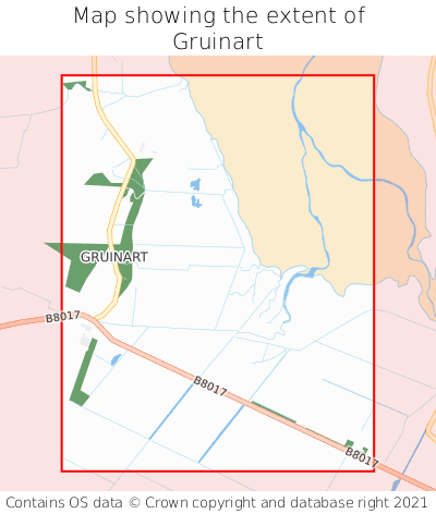 Map showing extent of Gruinart as bounding box