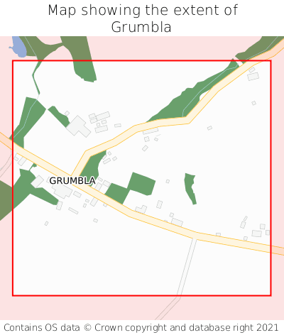 Map showing extent of Grumbla as bounding box