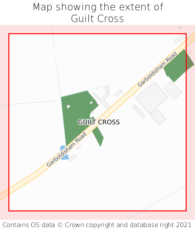 Map showing extent of Guilt Cross as bounding box