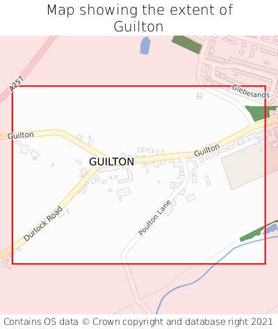 Map showing extent of Guilton as bounding box