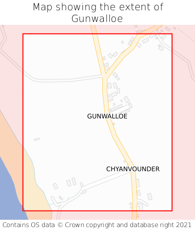 Map showing extent of Gunwalloe as bounding box