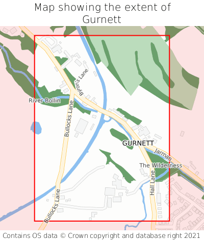 Map showing extent of Gurnett as bounding box