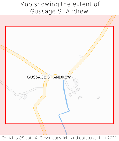 Map showing extent of Gussage St Andrew as bounding box