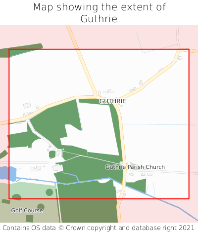 Map showing extent of Guthrie as bounding box