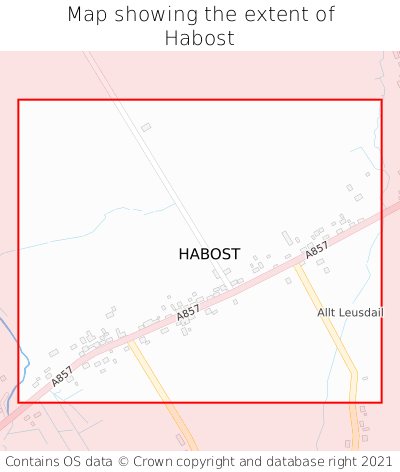 Map showing extent of Habost as bounding box