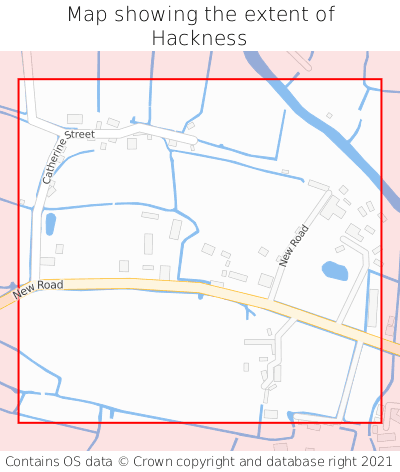 Map showing extent of Hackness as bounding box
