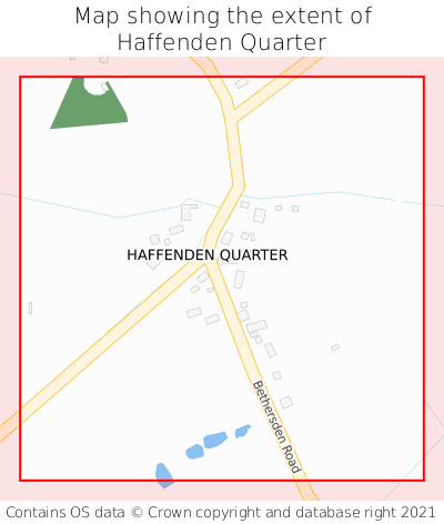 Map showing extent of Haffenden Quarter as bounding box