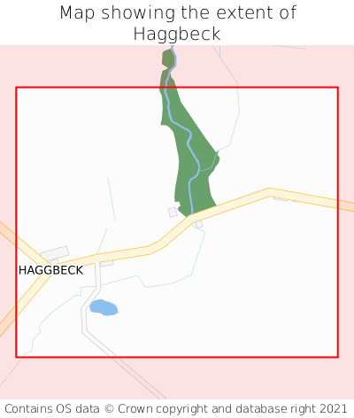 Map showing extent of Haggbeck as bounding box