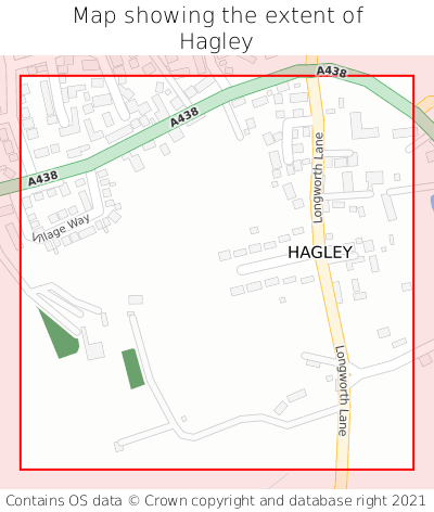 Map showing extent of Hagley as bounding box