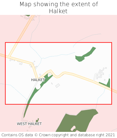 Map showing extent of Halket as bounding box