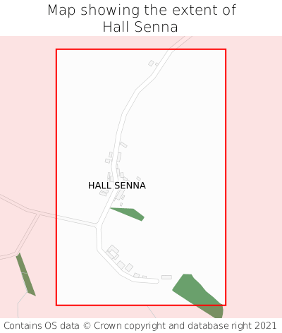 Map showing extent of Hall Senna as bounding box