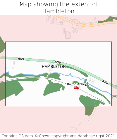 Map showing extent of Hambleton as bounding box