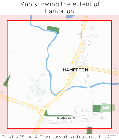 Map showing extent of Hamerton as bounding box