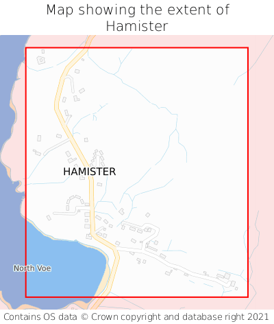 Map showing extent of Hamister as bounding box