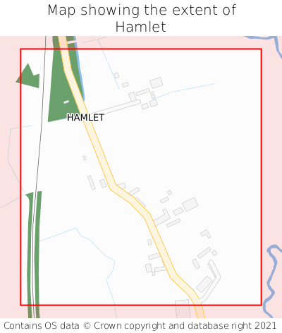 Map showing extent of Hamlet as bounding box