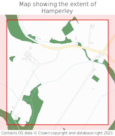 Map showing extent of Hamperley as bounding box
