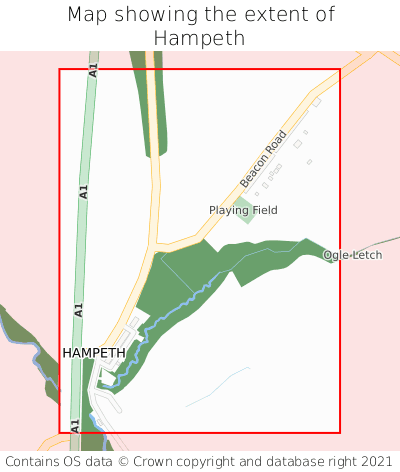 Map showing extent of Hampeth as bounding box