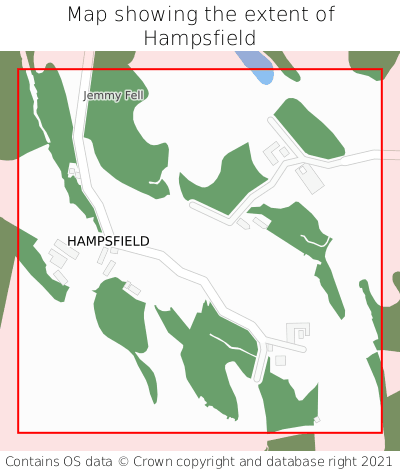 Map showing extent of Hampsfield as bounding box