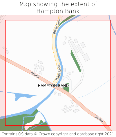 Map showing extent of Hampton Bank as bounding box
