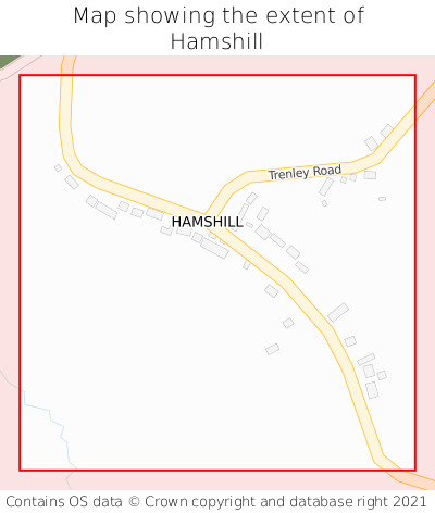 Map showing extent of Hamshill as bounding box