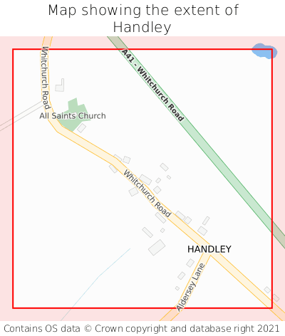 Map showing extent of Handley as bounding box