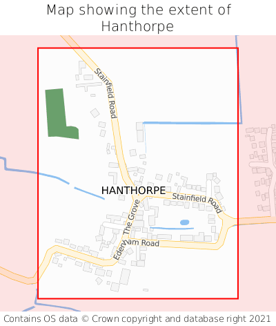 Map showing extent of Hanthorpe as bounding box