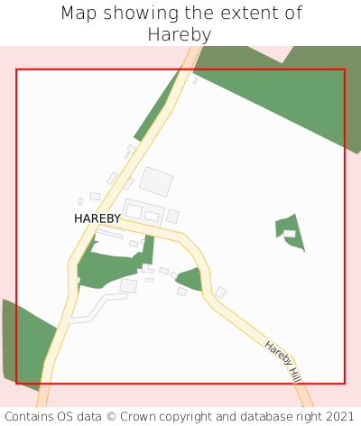 Map showing extent of Hareby as bounding box