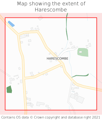 Map showing extent of Harescombe as bounding box