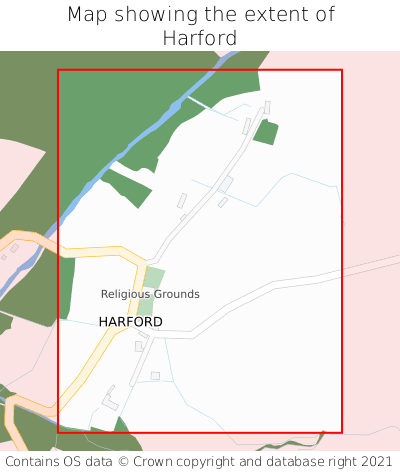 Map showing extent of Harford as bounding box