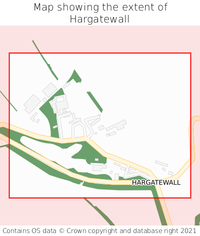 Map showing extent of Hargatewall as bounding box