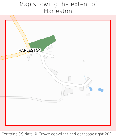 Map showing extent of Harleston as bounding box
