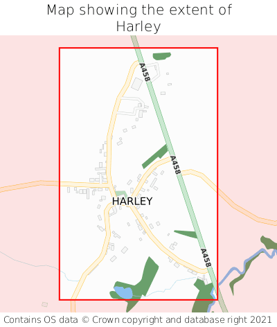 Map showing extent of Harley as bounding box