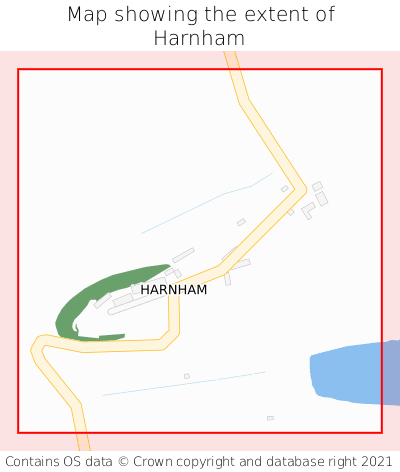 Map showing extent of Harnham as bounding box
