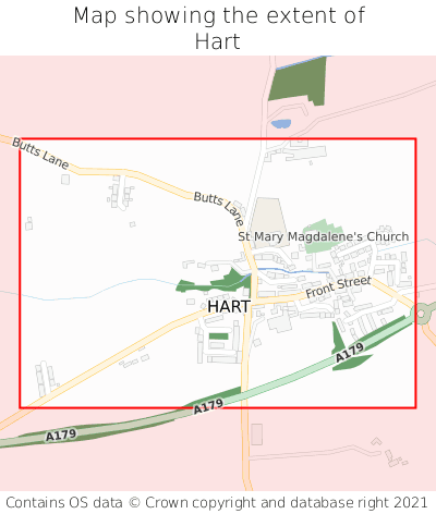 Map showing extent of Hart as bounding box