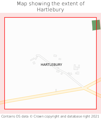 Map showing extent of Hartlebury as bounding box