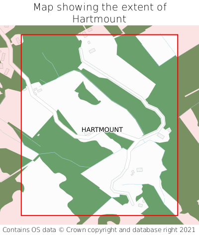 Map showing extent of Hartmount as bounding box