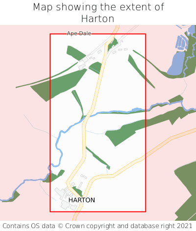 Map showing extent of Harton as bounding box