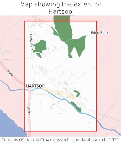 Map showing extent of Hartsop as bounding box