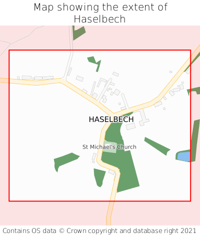 Map showing extent of Haselbech as bounding box