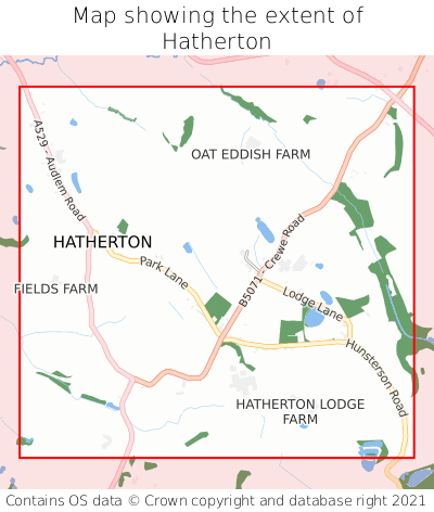 Map showing extent of Hatherton as bounding box