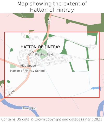 Map showing extent of Hatton of Fintray as bounding box