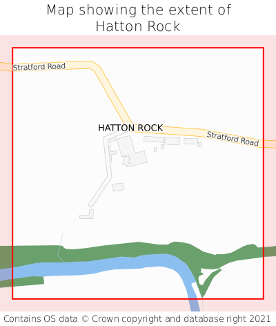 Map showing extent of Hatton Rock as bounding box