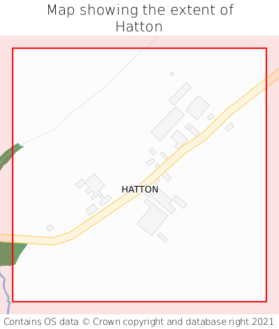 Map showing extent of Hatton as bounding box