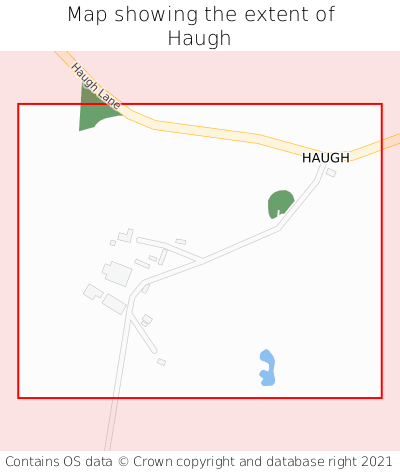 Map showing extent of Haugh as bounding box