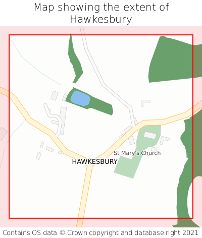 Map showing extent of Hawkesbury as bounding box